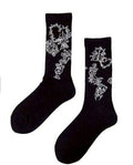 SUXSOX ROUGH PATTERNED SOCKS / BLACK