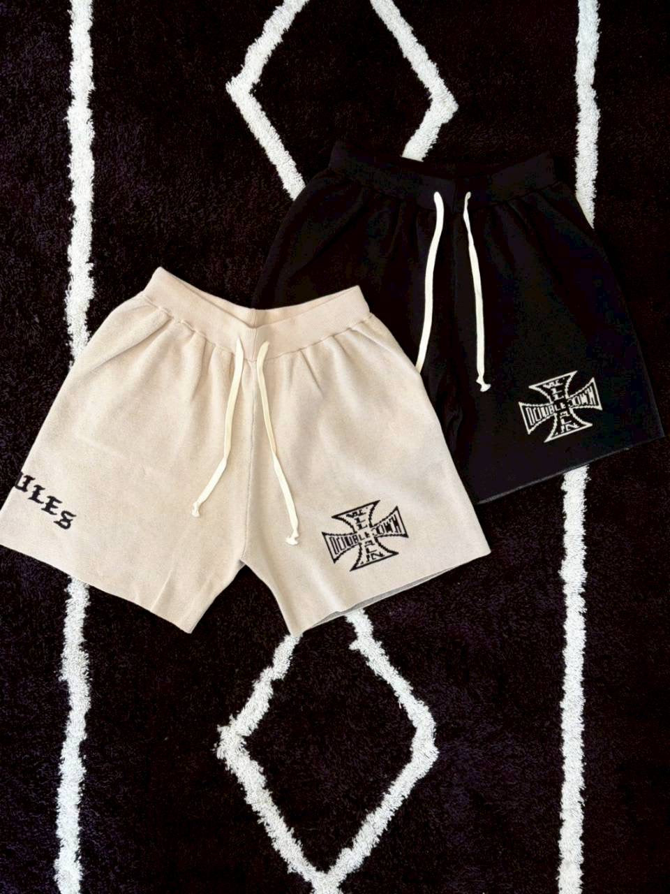 TAIN DOUBLE PUSH ARCH T KNIT SHORTS /GRAY