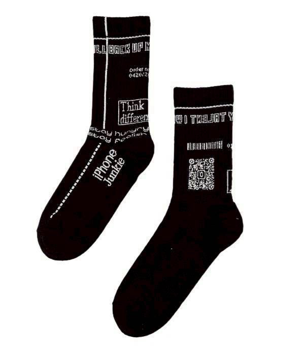 SUXSOX THINK DIFFERENT SOCKS / BLACK