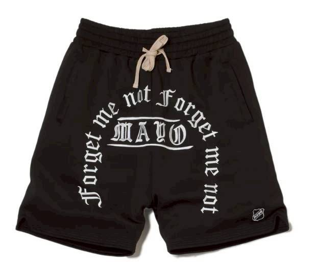 MAYO MESSAGE EMBROIDERY GAME SHORTS BLACK