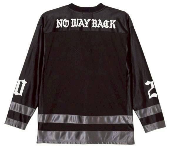 TAIN DOUBLE PUSH　DOUBLE DOWN FOOTBALL T-SHIRTS/BLACK