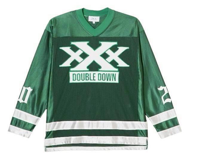 TAIN DOUBLE PUSH DOUBLE DOWN FOOTBALL T-SHIRTS /GREEN