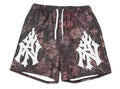 TAIN DOUBLE PUSH MONOGRAM SWEAT SHORTS/ FLOWERS