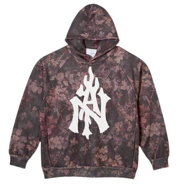 TAIN DOUBLE PUSH MONOGRAM P/O SWEAT HOODIE /FLOWERS