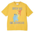 TAIN DOUBLE PUSH WITH ME WITHOUT ME SHORT SLEEVE T-SHIRTS/YELLOW