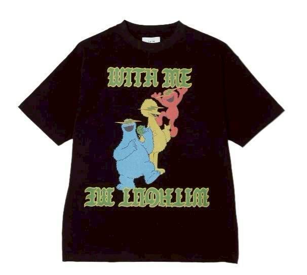 TAIN DOUBLE PUSH WITH ME WITHOUT ME SHORT SLEEVE T-SHIRTS/BLACK