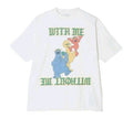 TAIN DOUBLE PUSH WITH ME WITHOUT ME SHORT SLEEVE T-SHIRTS/WHITE