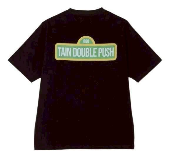 TAIN DOUBLE PUSH WITH ME WITHOUT ME SHORT SLEEVE T-SHIRTS/BLACK
