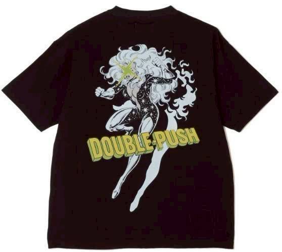 TAIN DOUBLE PUSH FLASH LADY SHORT SLEEVE T-SHIRTS /BLACK