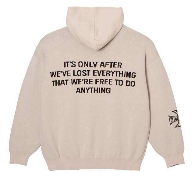 TAIN DOUBLE PUSH KNIT HOODIE /GRAY