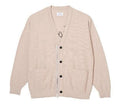 TAIN DOUBLE PUSH KNIT ZIP CARDIGAN /GRAY