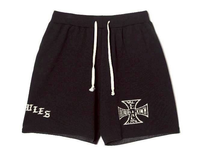 TAIN DOUBLE PUSH ARCH KNIT SHORTS /BLACK