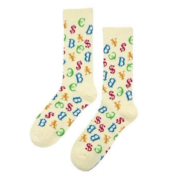SUXSOX MAKE IT RAIN SOCKS / YELLOW