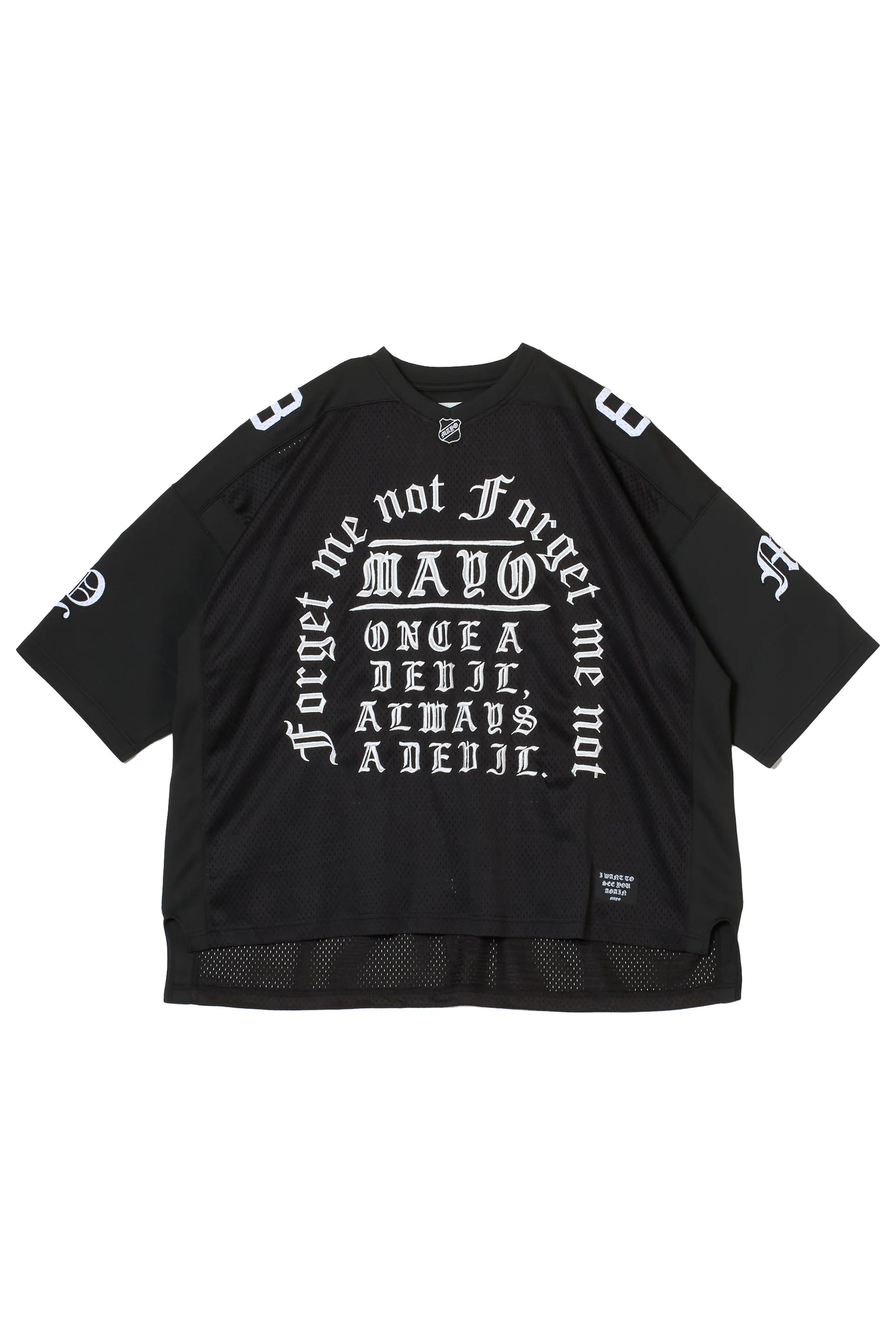 MAYO MESSAGE EMBROIDERY GAME SHORT SLEEVE SHIRT