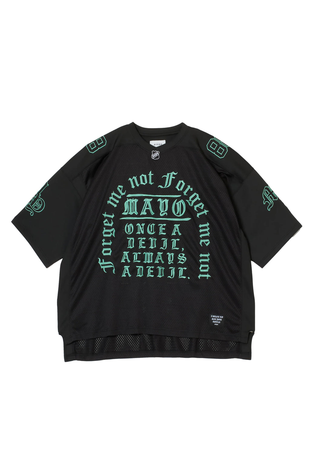 MAYO MESSAGE EMBROIDERY GAME SHORT SLEEVE SHIRT