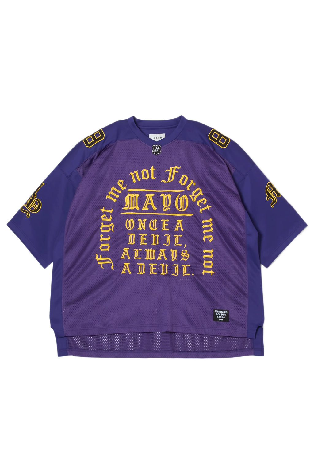 MAYO MESSAGE EMBROIDERY GAME SHORT SLEEVE SHIRT