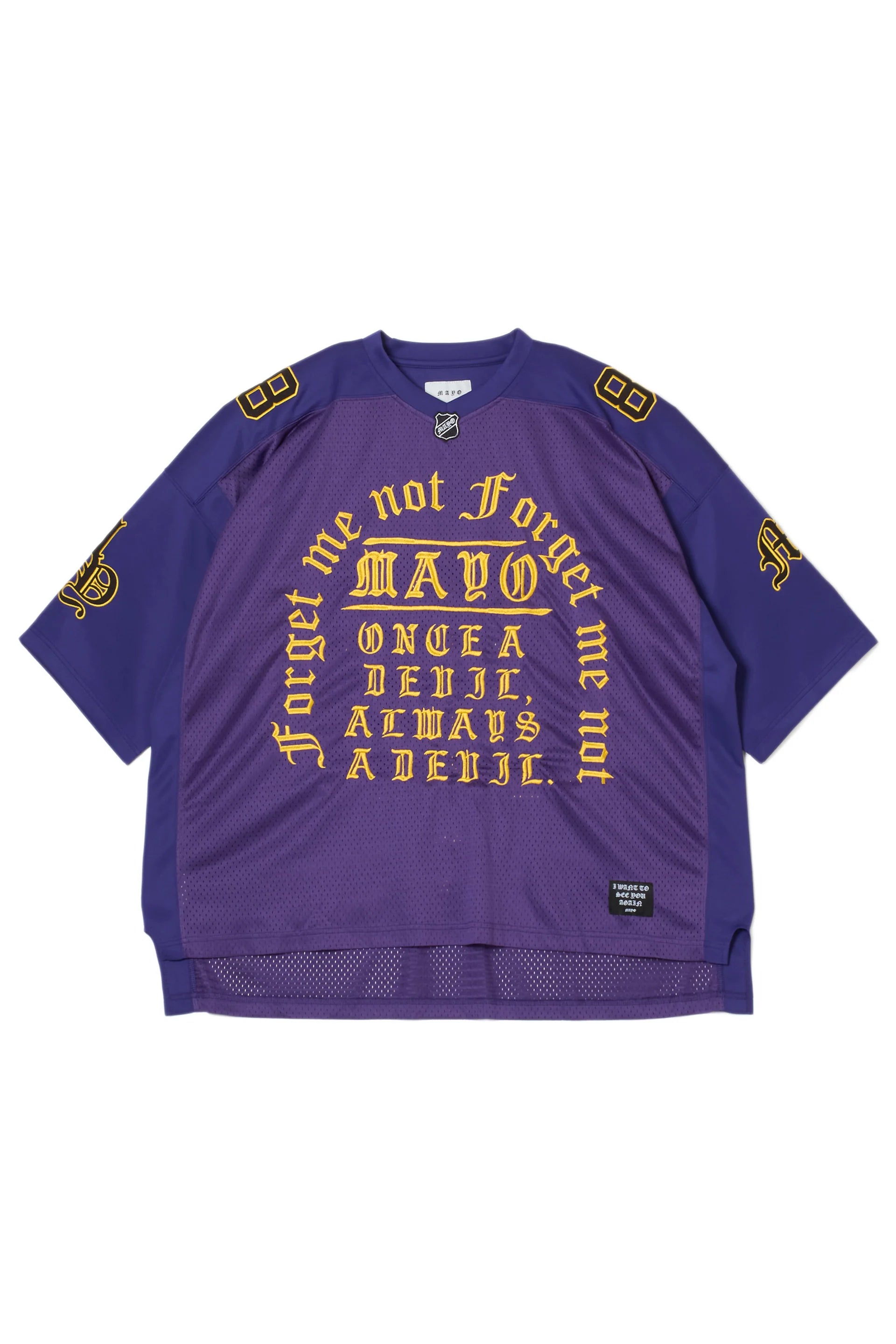 MAYO MESSAGE EMBROIDERY GAME SHORT SLEEVE SHIRT