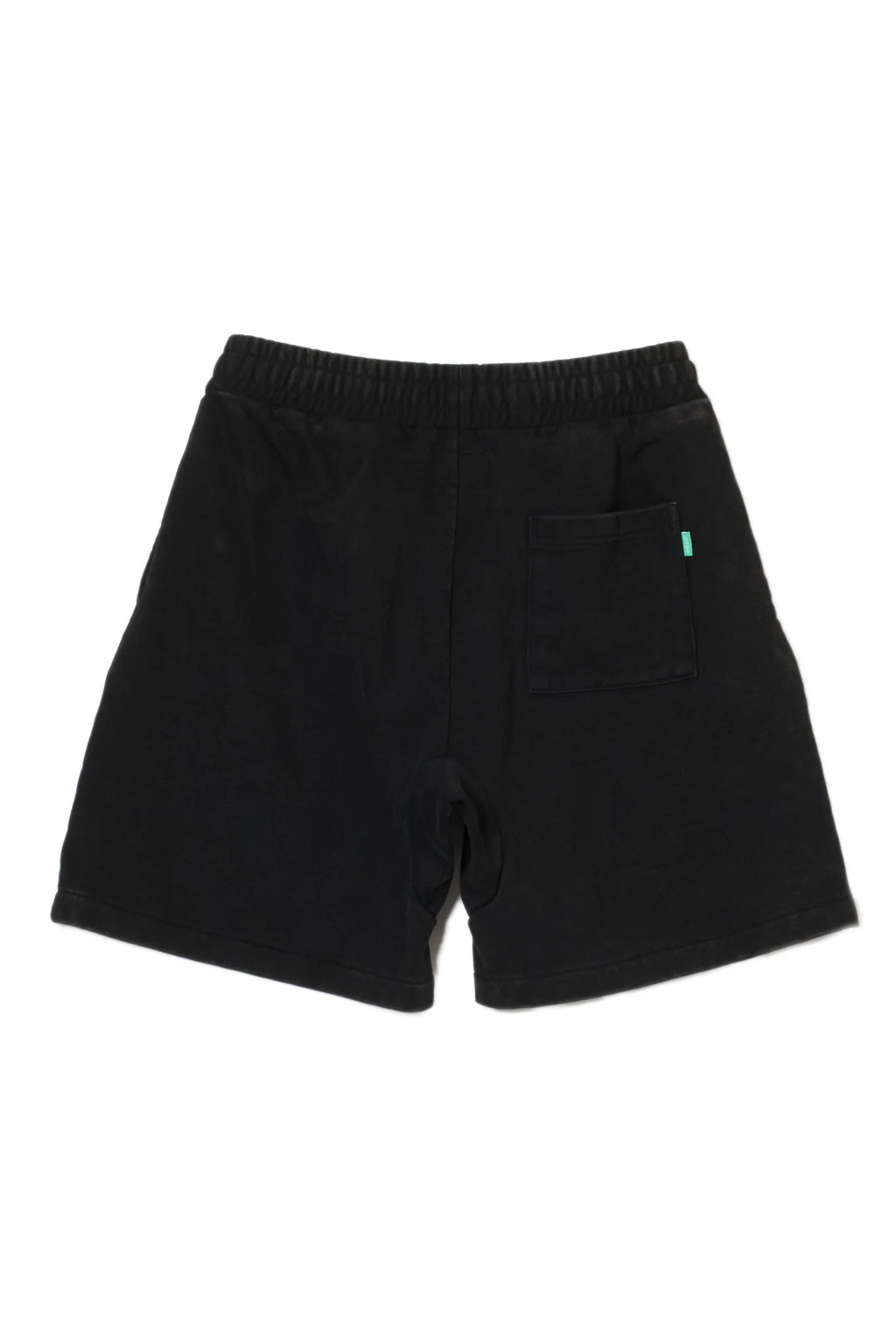 MAYO SPEECH BUBBLE GARMENT DYE EMBROIDERY SWEAT SHORTS FADE BLACK