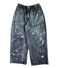 TALKING ABOUT THE ABSTRACTION　PRINT DUCK WIDE PANTS BLACK