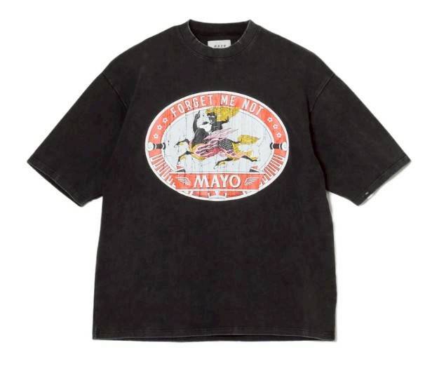 KIRIN GIRL PRINT SHORT SLEEVE TEE FADE BLACK