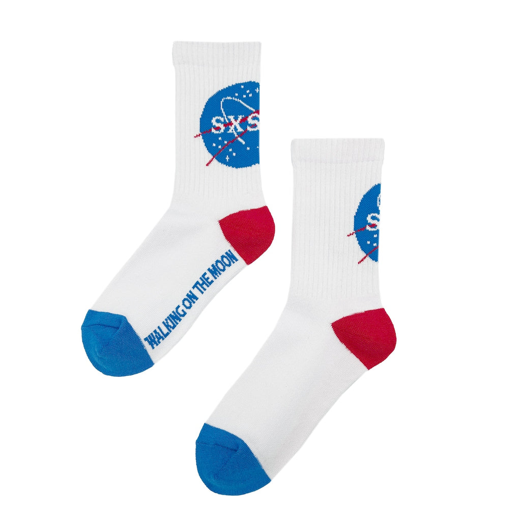 SUXSOX NASA SOCKS / WHITE