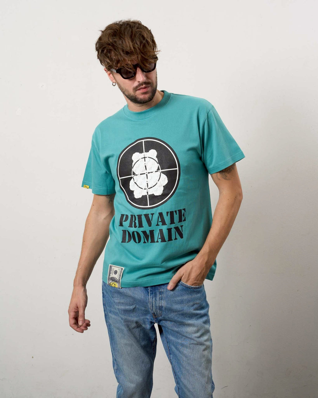 STUD MUFFIN 5.6ozコットン天竺ターゲットベアフォームプリントSSシャツ