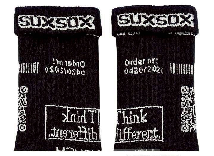 SUXSOX THINK DIFFERENT SOCKS / BLACK