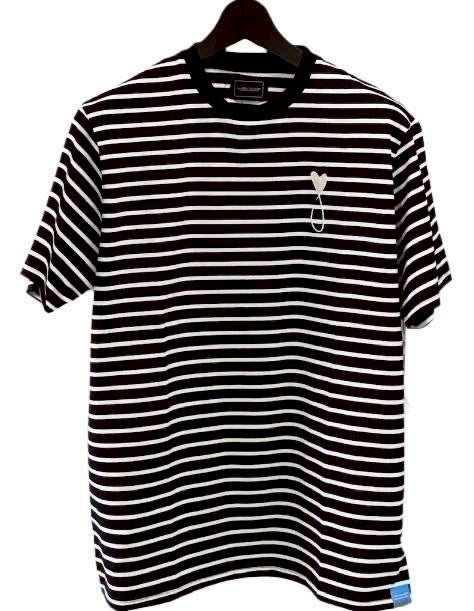 MAISON  HONORE Tiphanie-Border T-shirt/BLACK✖️SILVER