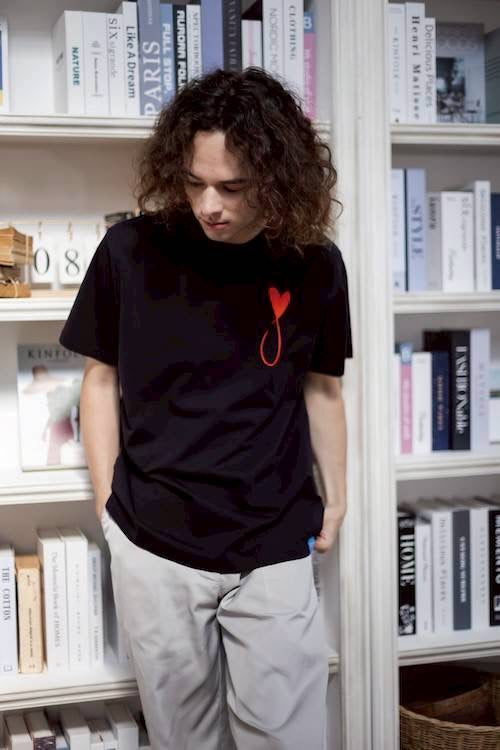 MAISON HONORE Tiphanie Big Logo T-shirt/ Black✖️Red
