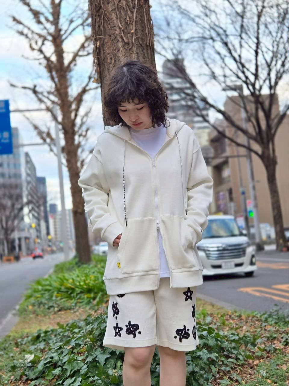 STUD MUFFIN コットンワッフルペイズリーサガラショートパンツ