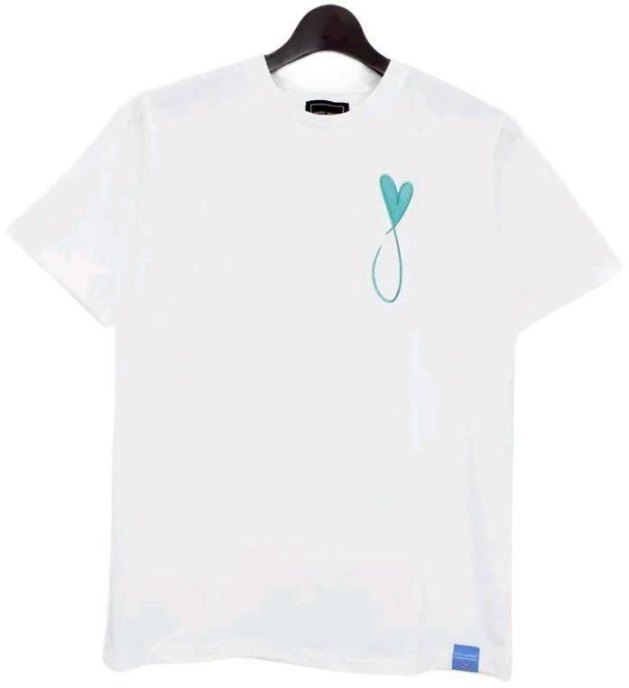 MAISON HONORE Tiphanie Big Logo T-shirt/white ✖️Blue