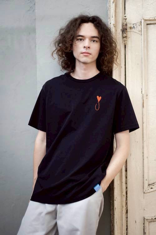 MAISON HONORE Tiphanie  Logo Tｰshirt/Black✖️Red