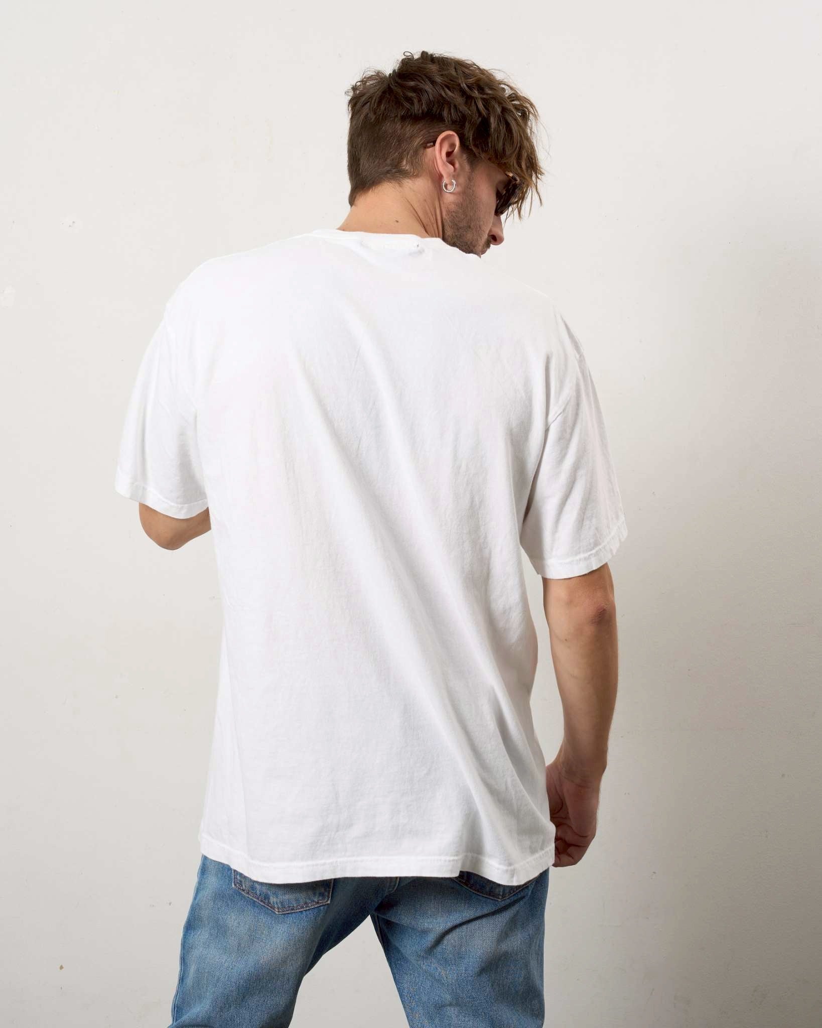 STUDMUFFIN ピグメントウォッシュドコットン天竺MARBEROフォームプリントTシャツ