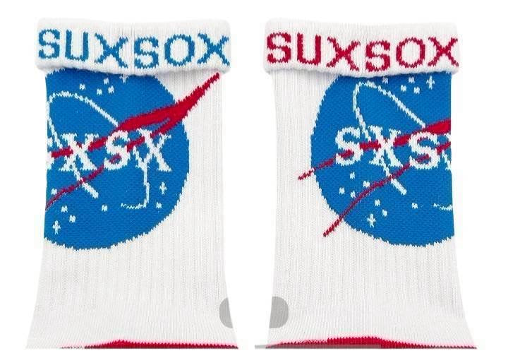 SUXSOX NASA SOCKS / WHITE