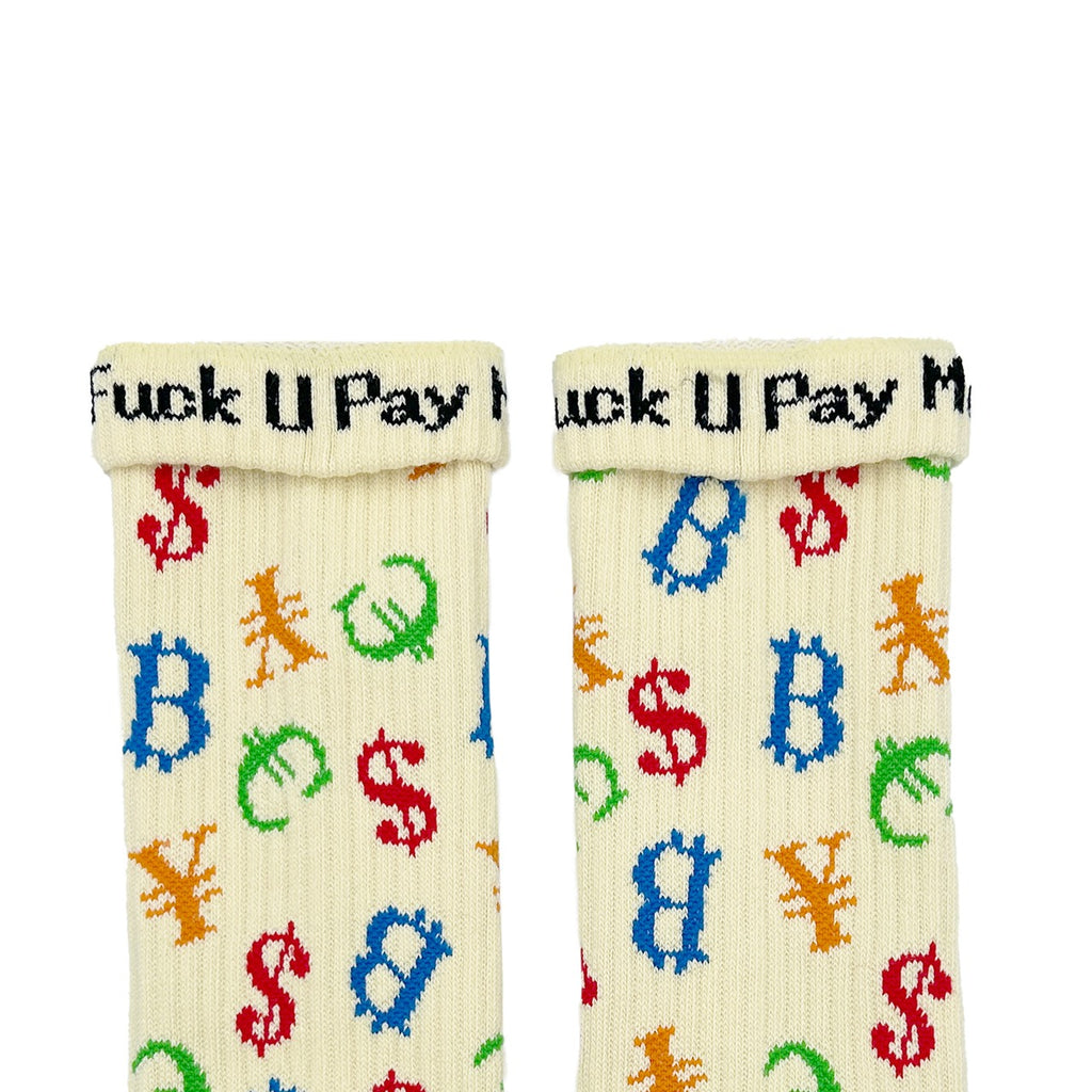SUXSOX MAKE IT RAIN SOCKS / YELLOW