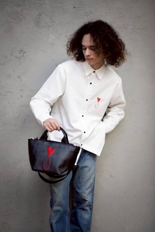MASON  HONORE ニットデニムシャツ